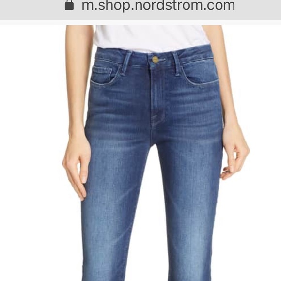 Frame Le Crop Mini Boot Dark Jeans - Picture 3 of 8